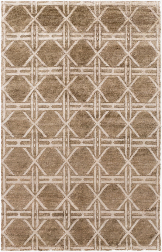 Vanderbilt VAN-1004 2' x 3' Handmade Faux Silk Accent Rug