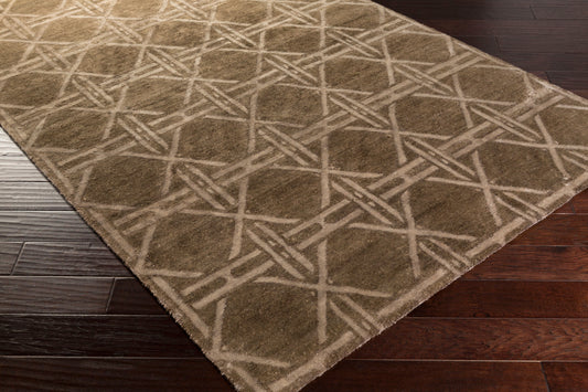 Vanderbilt VAN-1004 2' x 3' Handmade Faux Silk Accent Rug