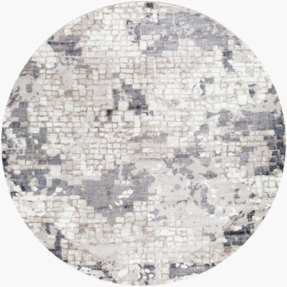 Venice VNE-2300 8ft Round Machine Woven Area Rug