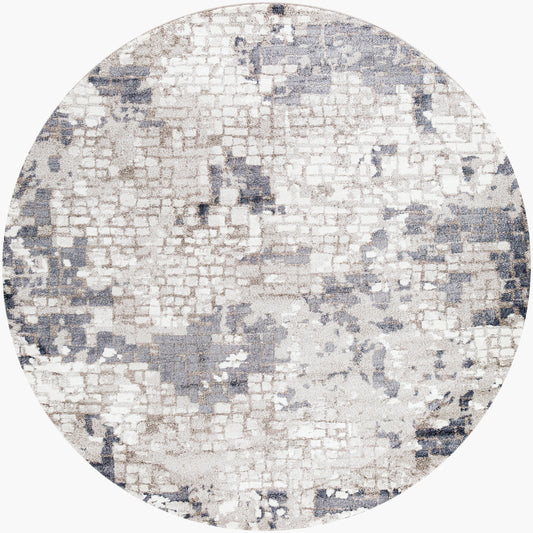 Venice VNE-2300 8ft Round Machine Woven Area Rug