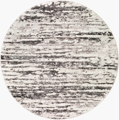 Venice VNE-2301 5ft Round Machine Woven Area Rug