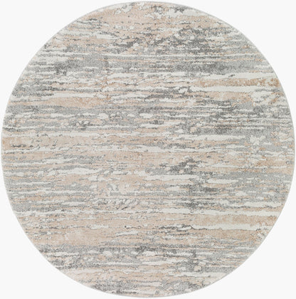 Venice VNE-2302 5ft Round Machine Woven Area Rug