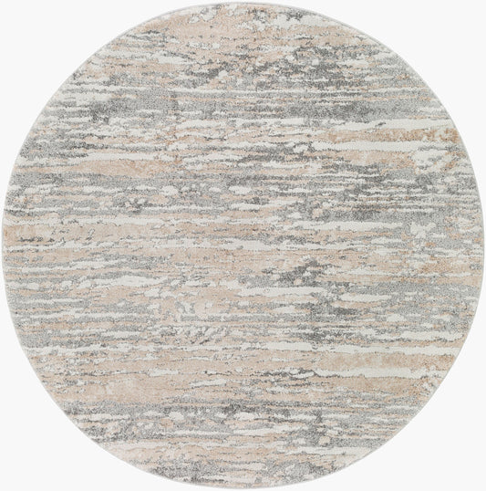 Venice VNE-2302 5ft Round Machine Woven Area Rug