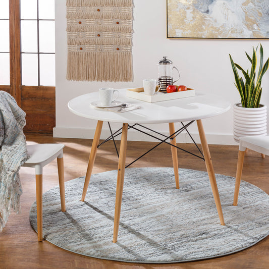 Venice VNE-2302 5ft Round Machine Woven Area Rug