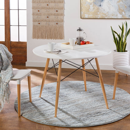 Venice VNE-2302 8ft Round Machine Woven Area Rug
