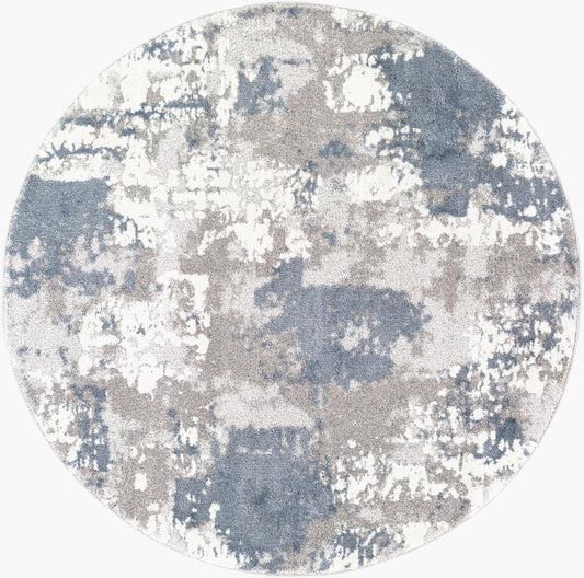 Venice VNE-2306 5ft Round Machine Woven Area Rug