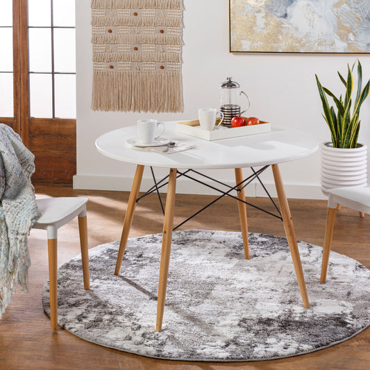 Venice VNE-2308 5ft Round Machine Woven Area Rug