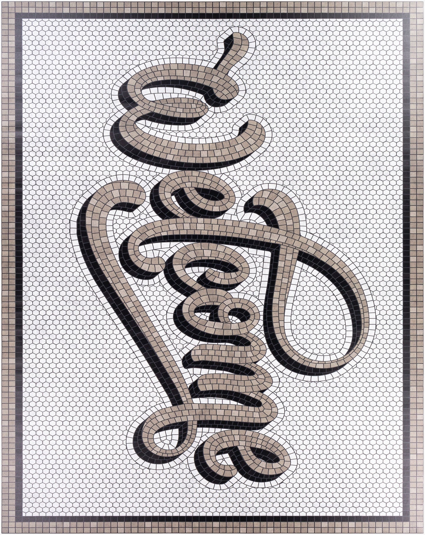 Vinilo VNL-2310 Alfombra decorativa tejida a máquina de 2' x 3'