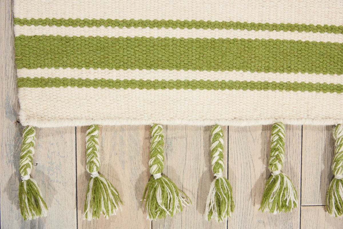 Rio Vista DST01 Ivory/Green Woven Rug