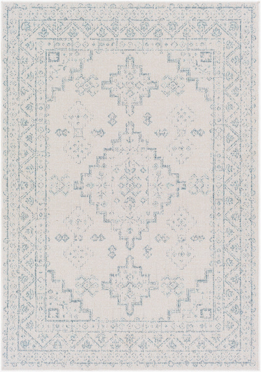 Veranda VRD-2311 Alfombra tejida a máquina para interiores y exteriores de 6' x 9'