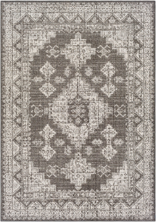 Veranda VRD-2313 Alfombra tejida a máquina para interior/exterior de 5' x 7'