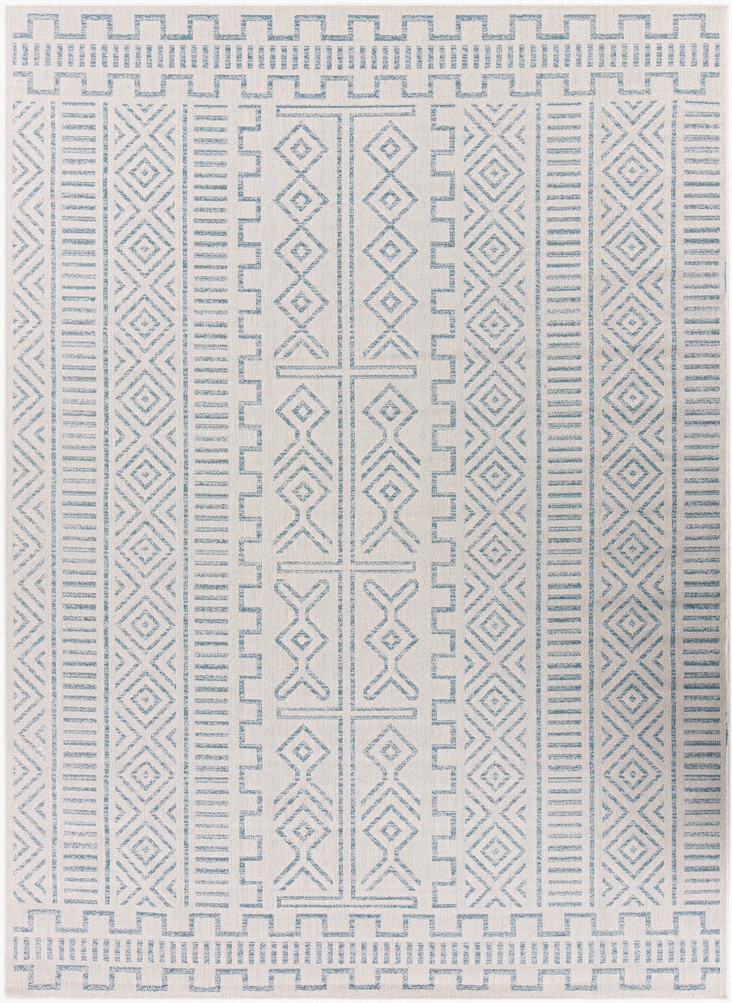 Veranda VRD-2317 Alfombra tejida a máquina para interior/exterior de 6' x 9'