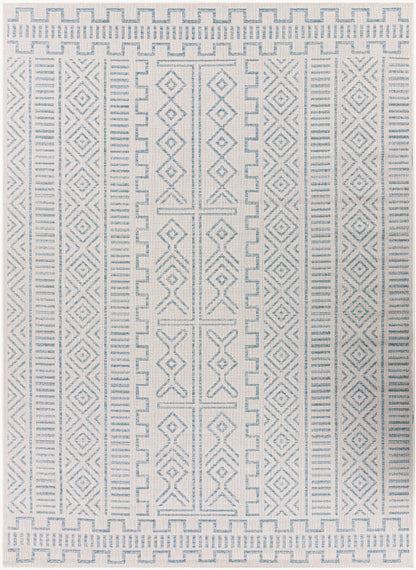 Veranda VRD-2317 Alfombra tejida a máquina para interior/exterior de 6' x 9'