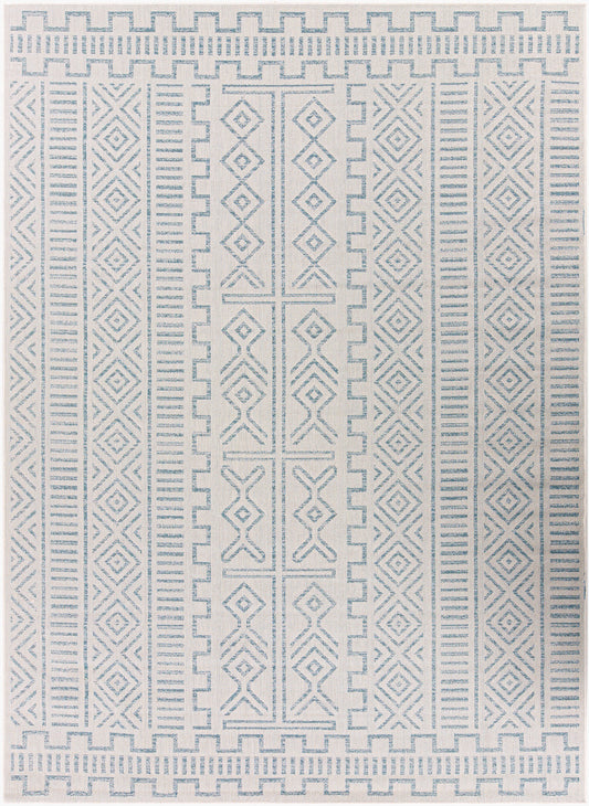 Veranda VRD-2317 Alfombra tejida a máquina para interior/exterior de 6' x 9'