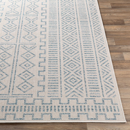 Veranda VRD-2317 Alfombra tejida a máquina para interior/exterior de 6' x 9'