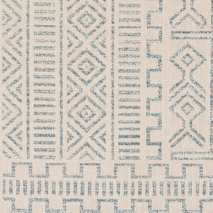 Veranda VRD-2317 Alfombra tejida a máquina para interior/exterior de 6' x 9'
