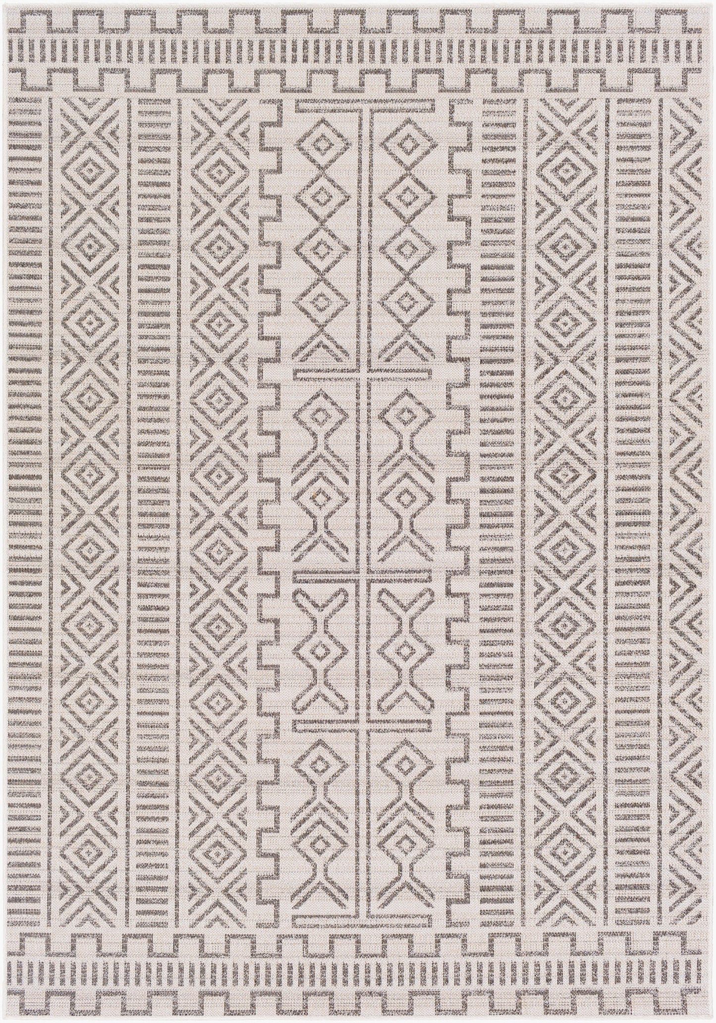Veranda VRD-2318 Alfombra tejida a máquina para interiores y exteriores de 5' x 7'