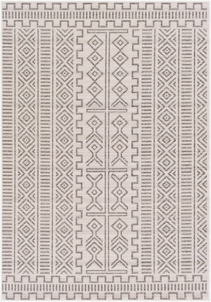 Veranda VRD-2318 Alfombra tejida a máquina para interiores y exteriores de 5' x 7'