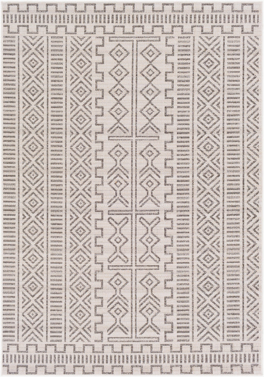 Veranda VRD-2318 Alfombra tejida a máquina para interiores y exteriores de 5' x 7'