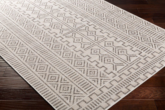 Veranda VRD-2318 Alfombra tejida a máquina para interiores y exteriores de 5' x 7'