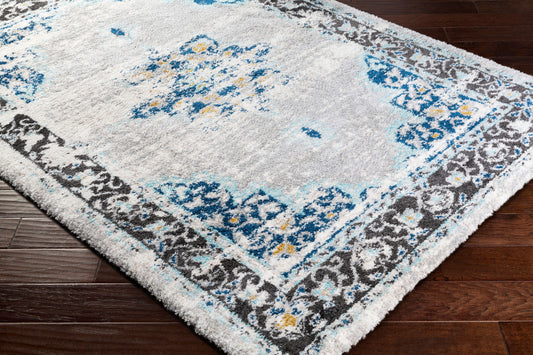 Alfombra vintage Shag VTS-4103 de 2,44 m x 3,05 m, tejida a máquina