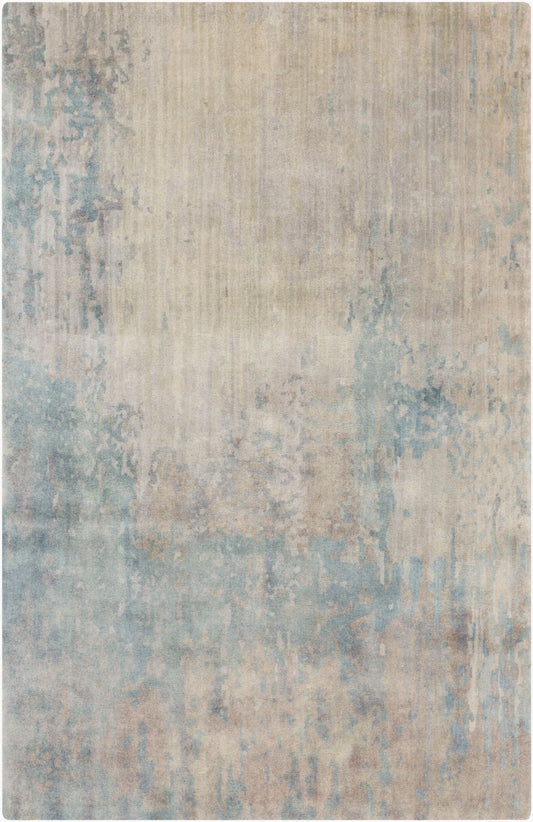 Alfombra de lana hecha a mano, acuarela WAT-5000, 1,52 m x 2,44 m