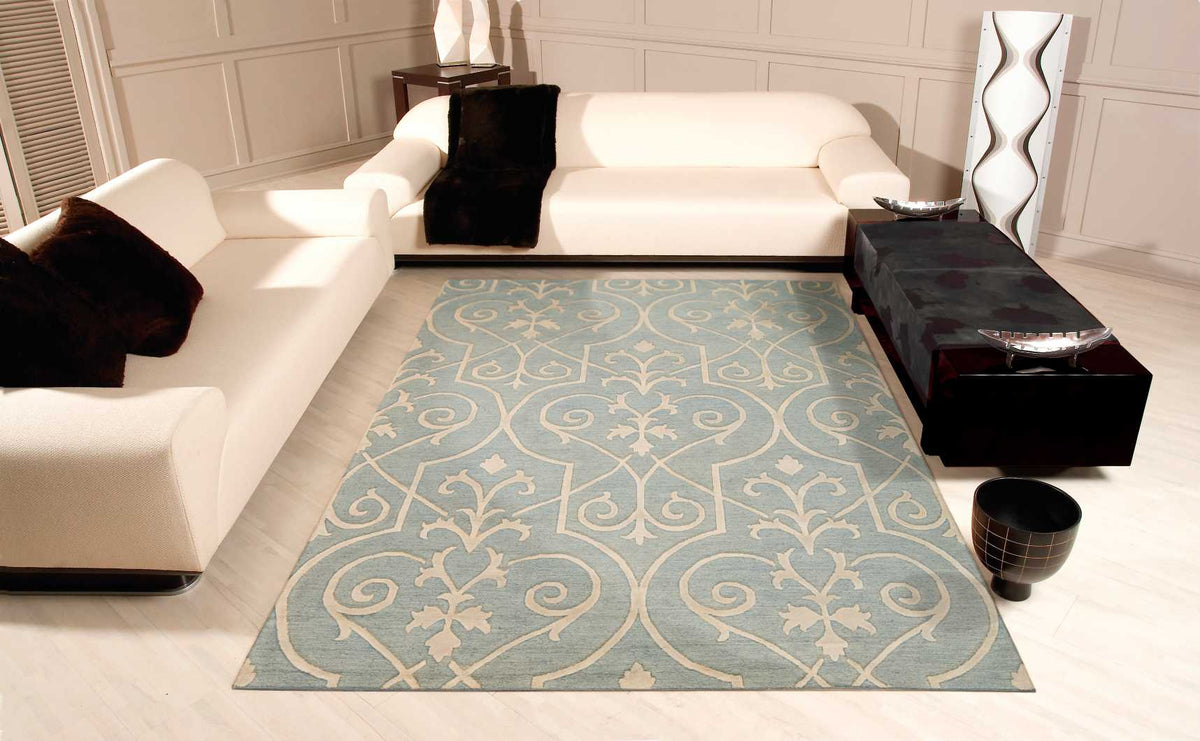 Ambrose AMB02 Blue Hand Woven Rug