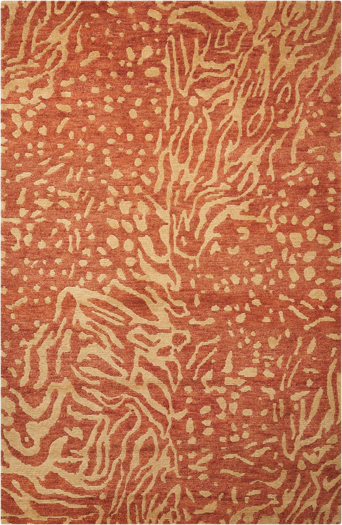 Tahoe Modern MTA02 Rust/Beige Knotted Rug