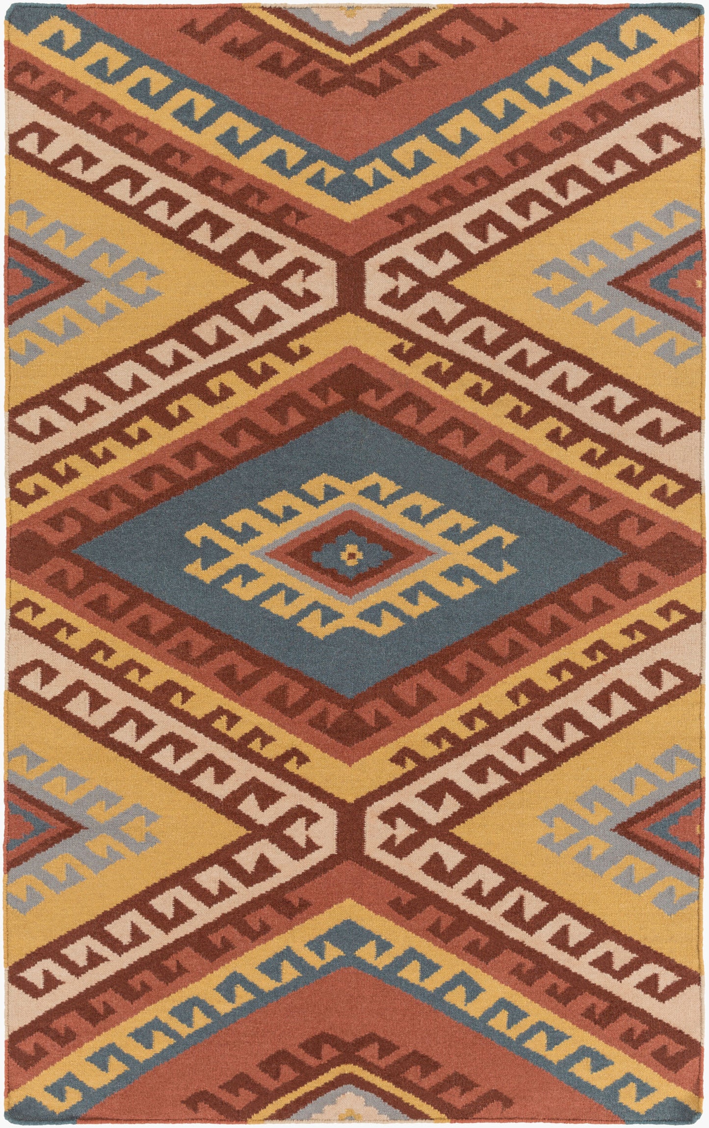 Wanderer WRR-2002 Alfombra de lana hecha a mano de 5' x 7'