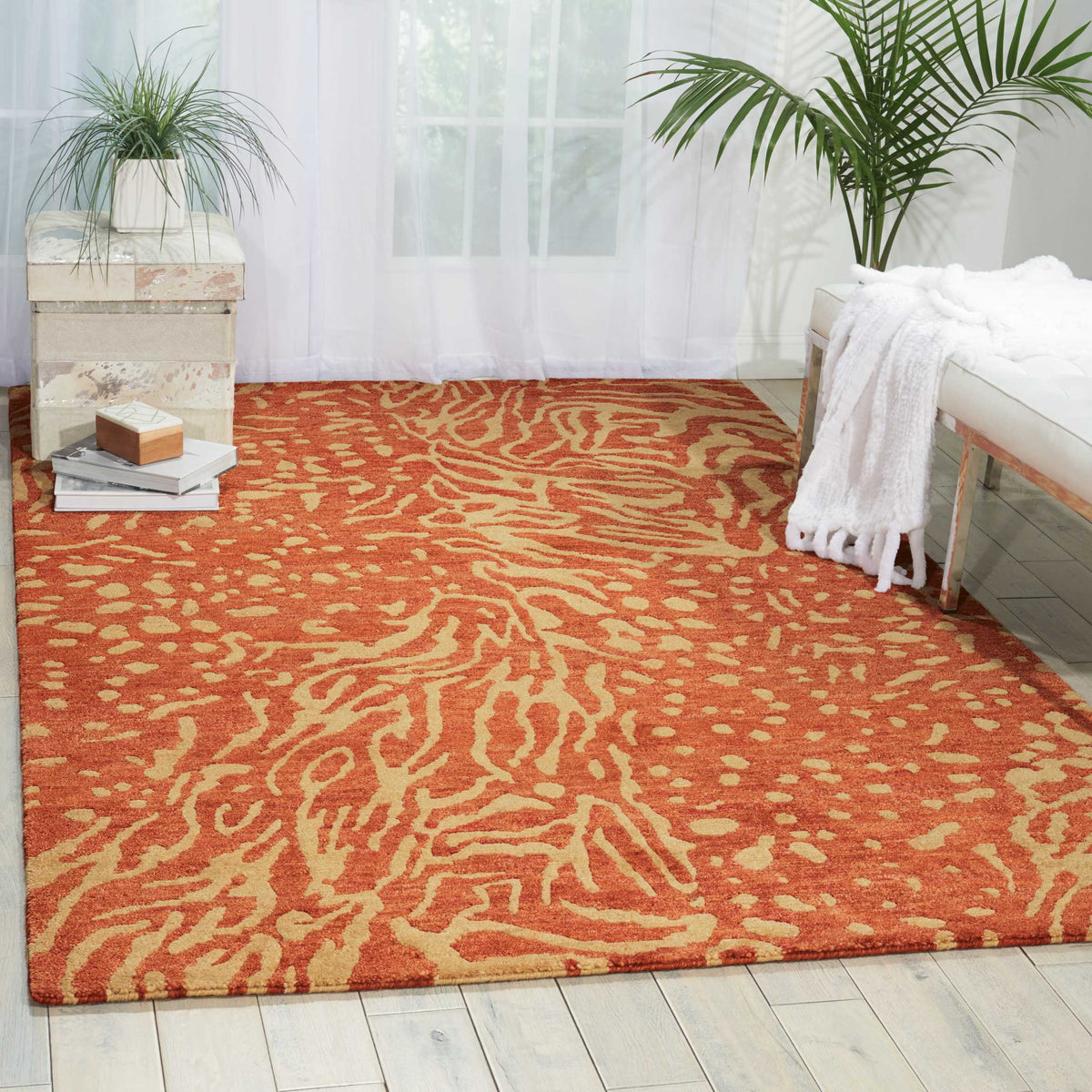 Tahoe Modern MTA02 Rust/Beige Knotted Rug