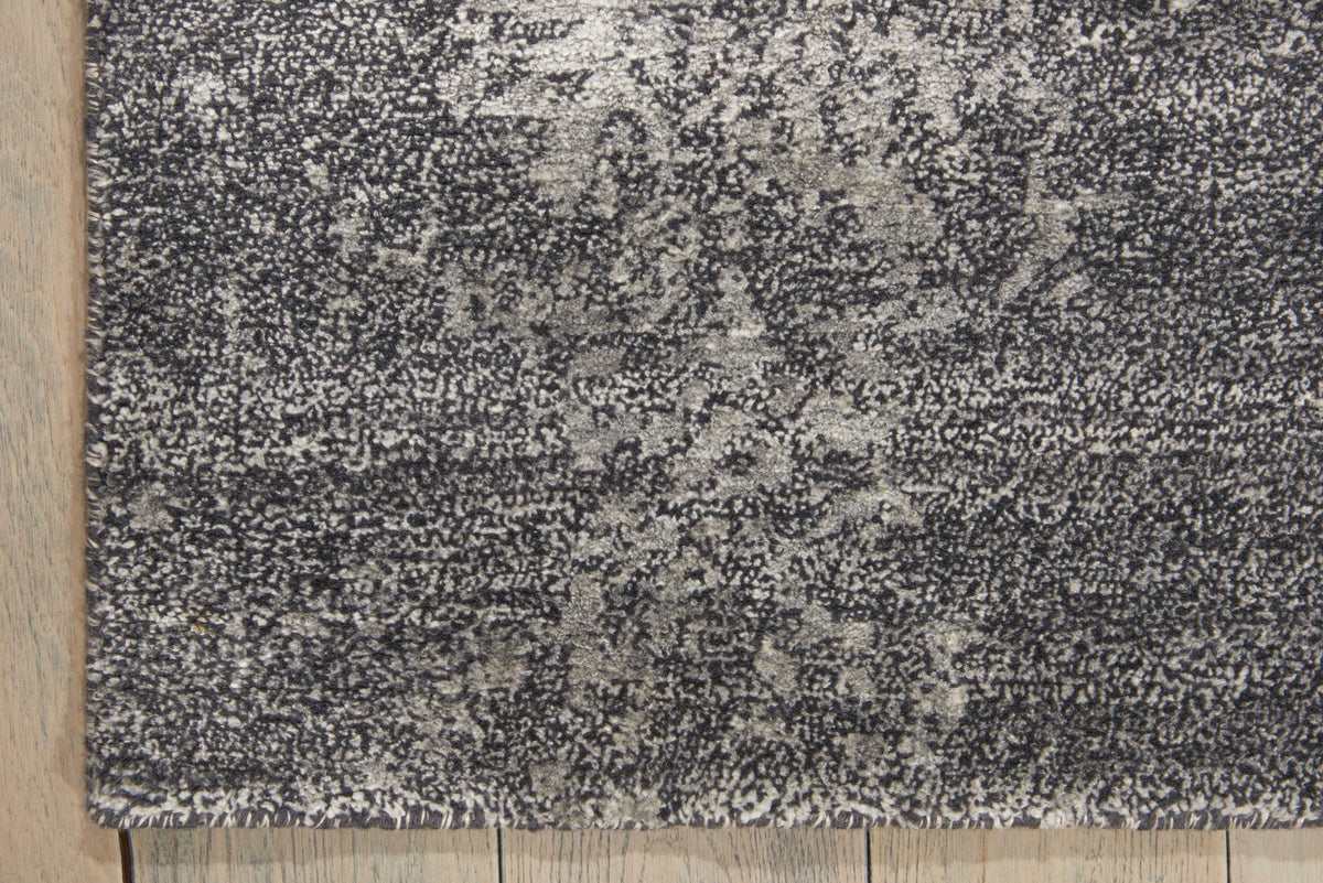 Silk Shadows SHA14 Graphite Knotted Rug