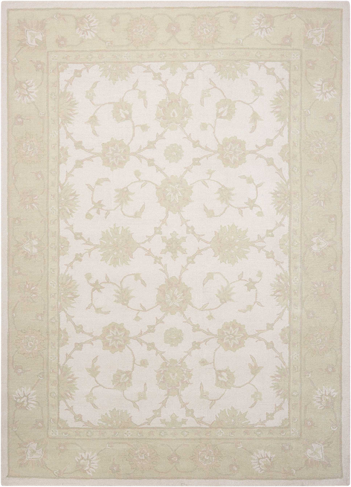 Zephyr ZEP01 Ivory/Green Tufted Rug