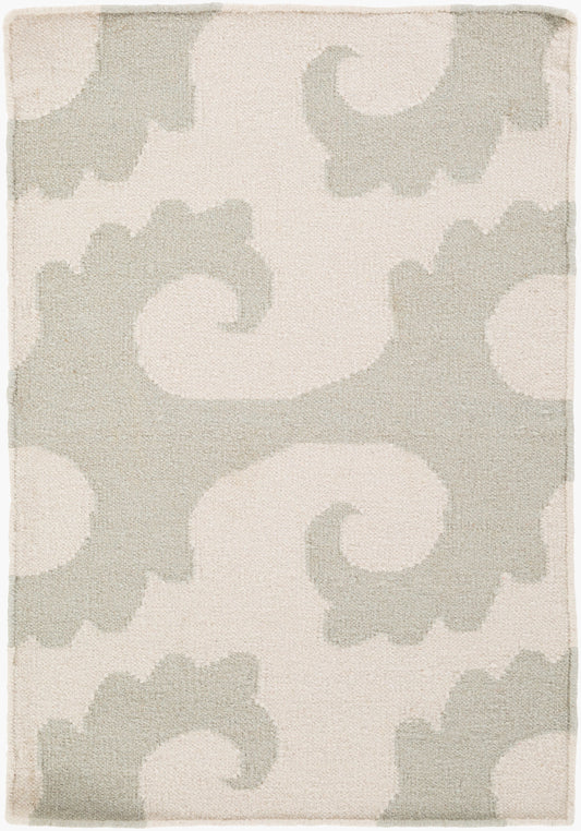 Alfombra decorativa de lana hecha a mano Yacht Club YTC-2012 de 2' x 3'