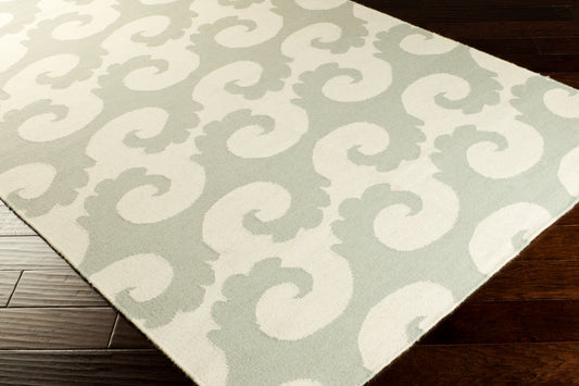 Alfombra decorativa de lana hecha a mano Yacht Club YTC-2012 de 2' x 3'