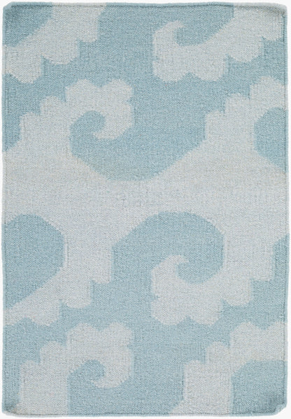 Alfombra decorativa de lana hecha a mano Yacht Club YTC-2013 de 2' x 3'