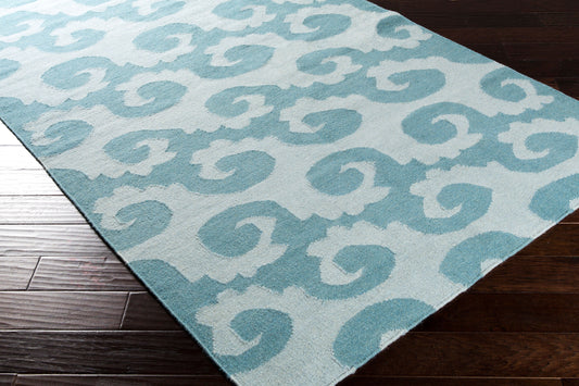 Alfombra decorativa de lana hecha a mano Yacht Club YTC-2013 de 2' x 3'