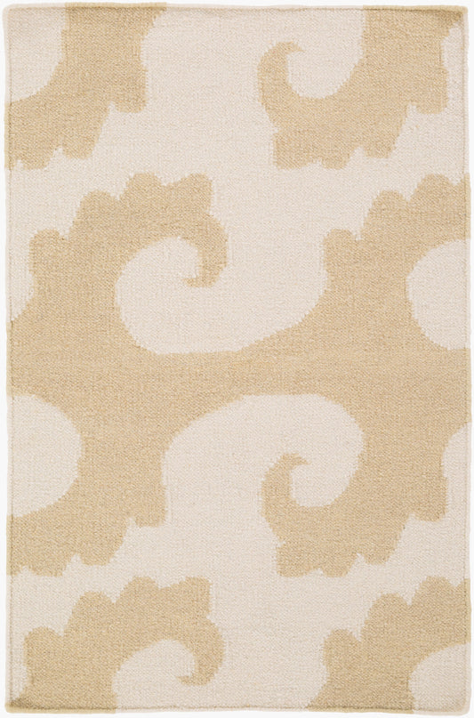 Alfombra decorativa de lana hecha a mano Yacht Club YTC-2014 de 90 x 150 cm