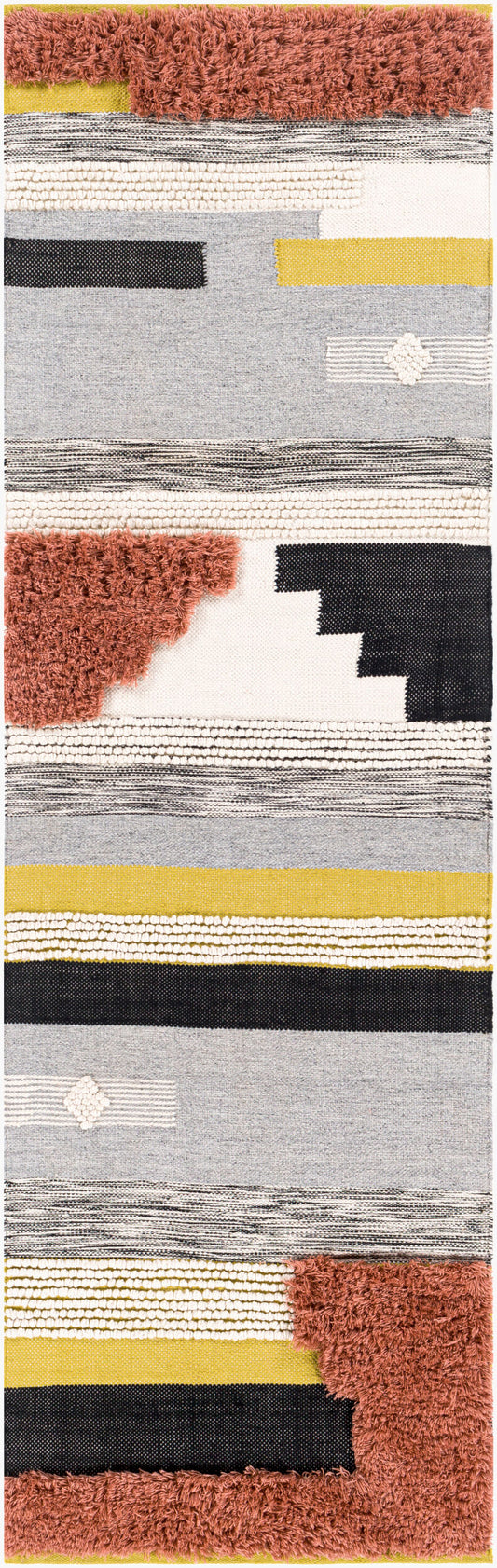 Yuva YUV-2300 8ft Runner Handmade Recyled Runner Rug