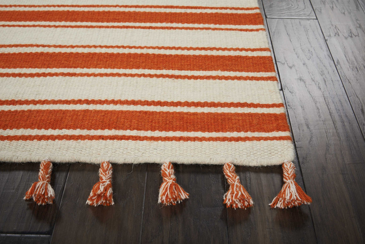 Rio Vista DST01 Ivory/Orange Woven Rug