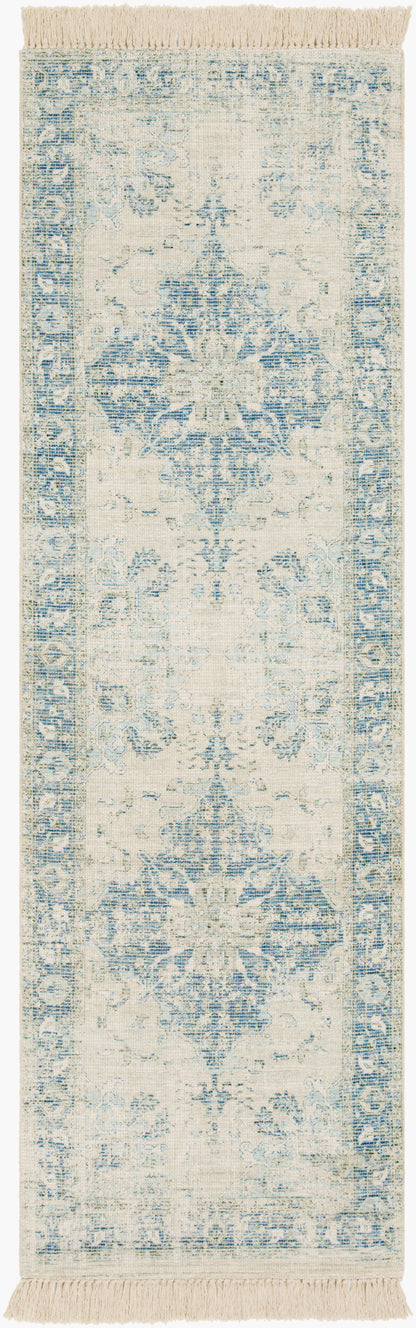 Zainab ZAI-2300 8ft Runner Handmade Runner Rug