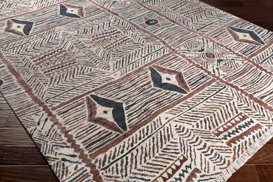 Zambia ZAM-1000 2' x 3' Handmade Faux Silk Accent Rug