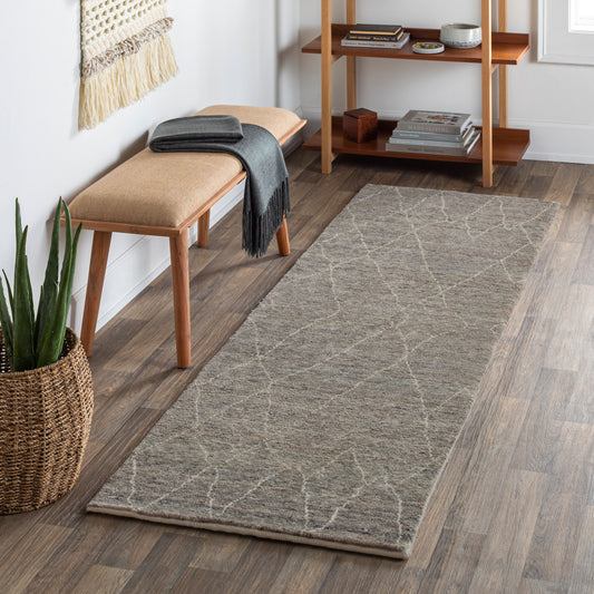 Alfombra de lana hecha a mano Zara ZAR-2300 de 8 pies