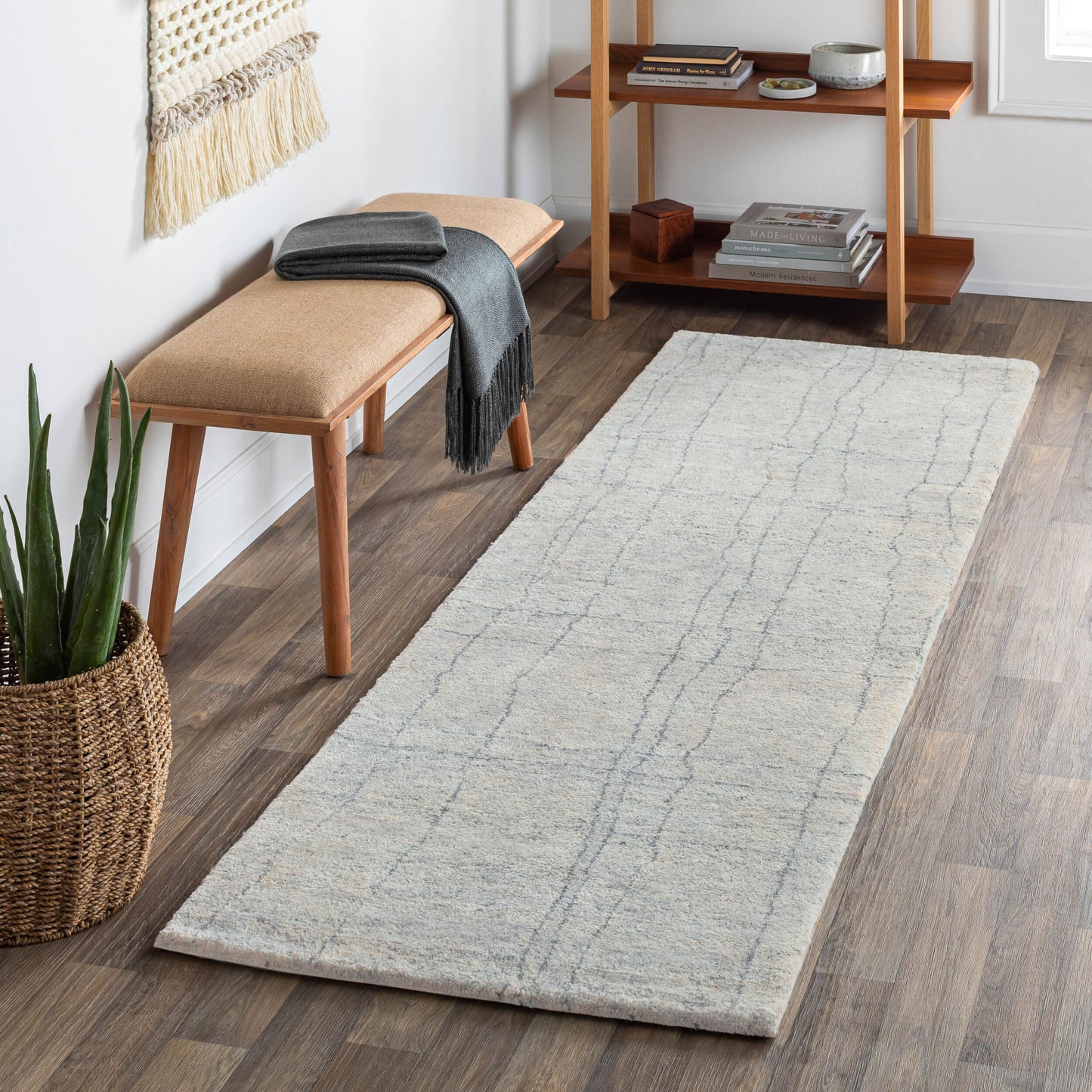 Alfombra de corredor hecha a mano Zara ZAR-2302 de 8 pies