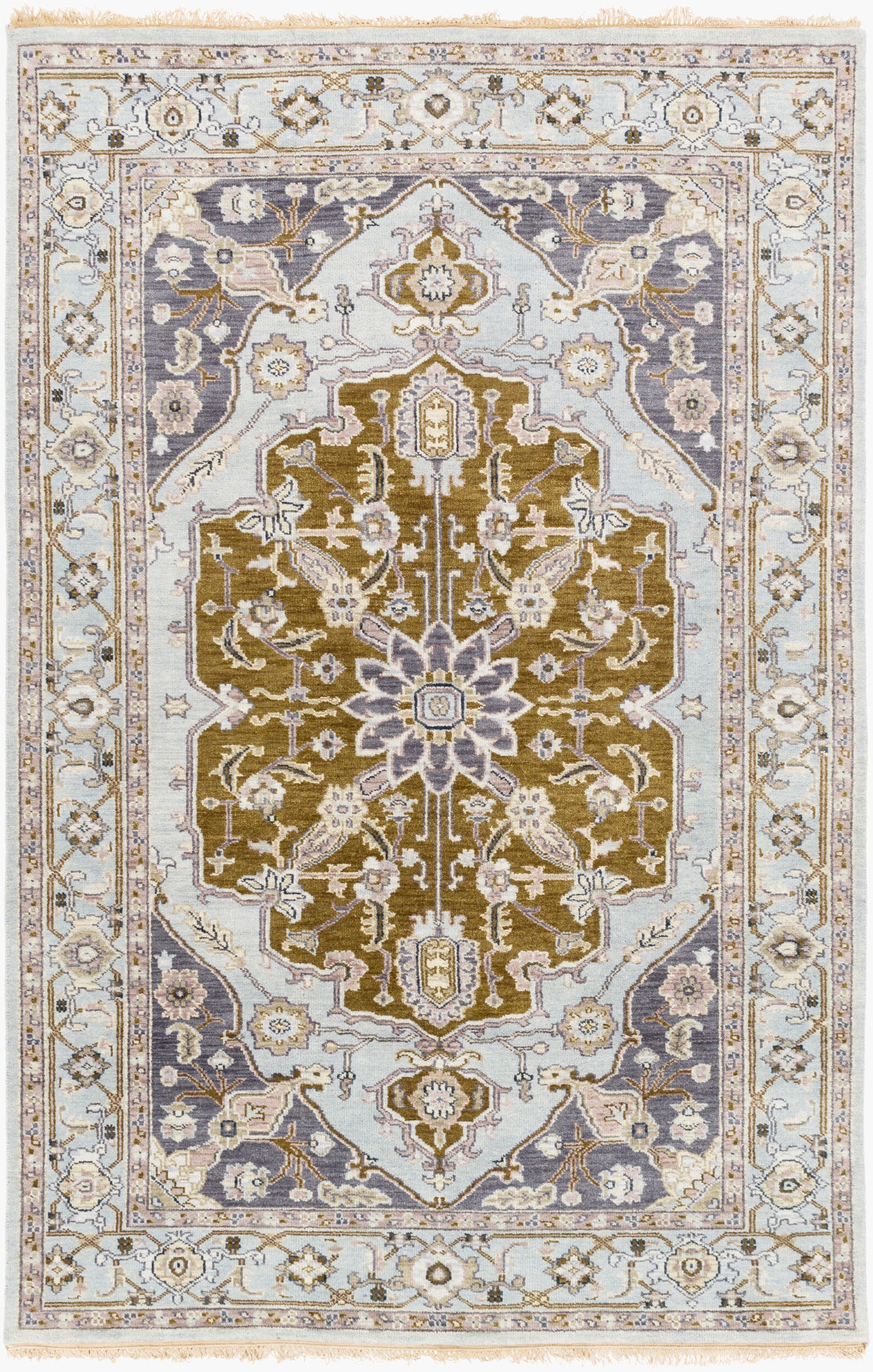 Zeus ZEU-7823 Alfombra de lana hecha a mano de 9' x 12'