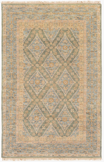 Zeus ZEU-7826 Alfombra de lana hecha a mano de 5' x 9'