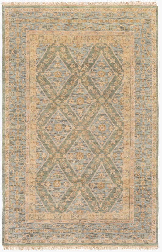 Zeus ZEU-7826 Alfombra de lana hecha a mano de 5' x 9'