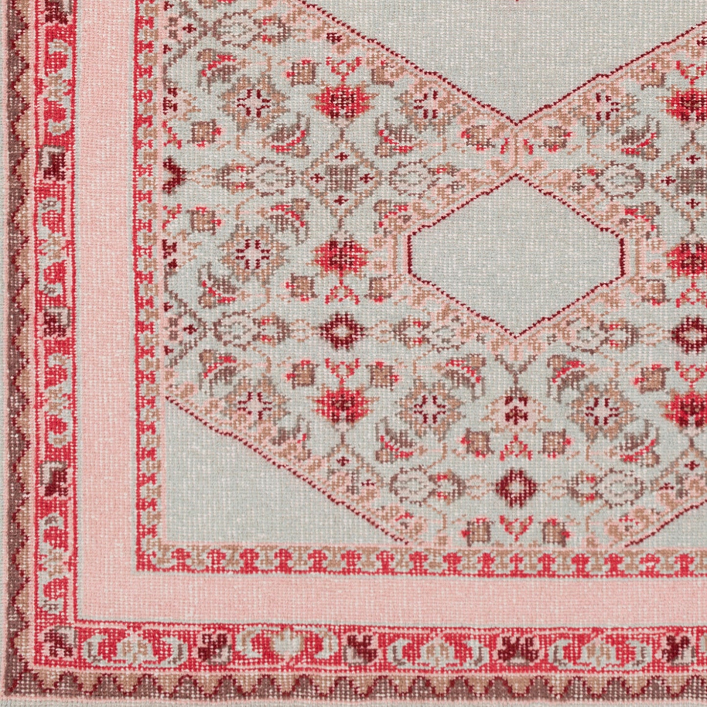 Alfombra de lana hecha a mano Zahra ZHA-4007 de 1,52 m x 2,74 m