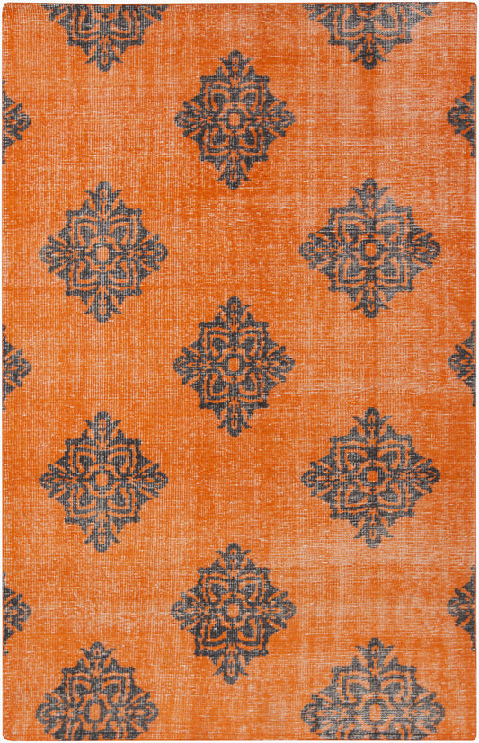 Alfombra de lana hecha a mano Zahra ZHA-4025 de 1,52 m x 2,74 m