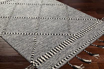 Alfombra de lana hecha a mano con borlas Zanafi ZTS-2307 de 2,7 x 3,6 m